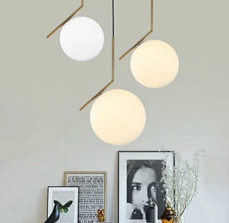 White Ball 20  biała kula nowoczesna lampa wisząca