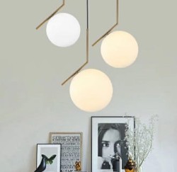 White Ball 20  biała kula nowoczesna lampa wisząca
