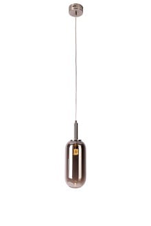 Fiuggi LED cylindryczna szklana lampa wisząca szara