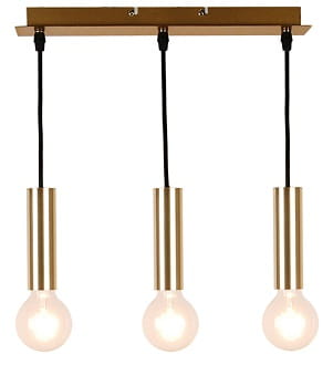 Dallas Triple potrójna lampa wisząca w kolorze złotym