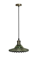 Geneva wisząca lampa klosz z grubego szkła zielony