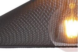 Kiruna L czarna lampa wisząca z siatki metalowej