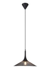 Kiruna M czarna lampa wisząca z siatki metalowej