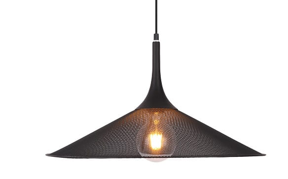 Kiruna M czarna lampa wisząca z siatki metalowej