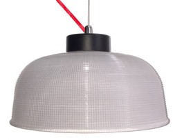 Liverpool 27R  wisząca lampa szkło ryflowane przezroczyste