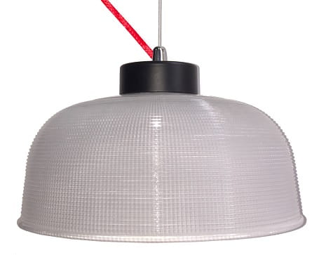 Liverpool 27R  wisząca lampa szkło ryflowane przezroczyste