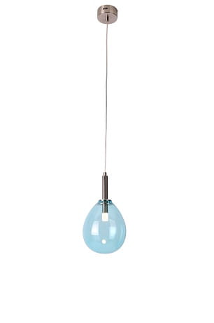 Lukka LED niebieska  nowoczesna lampa wisząca szklana