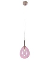 Lukka LED różowa  nowoczesna lampa wisząca szklana