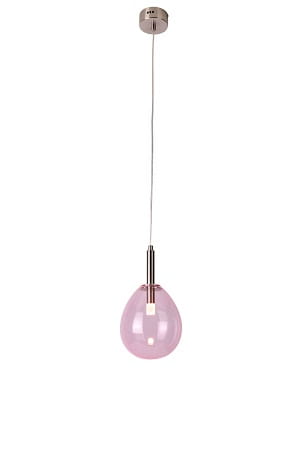 Lukka LED różowa  nowoczesna lampa wisząca szklana