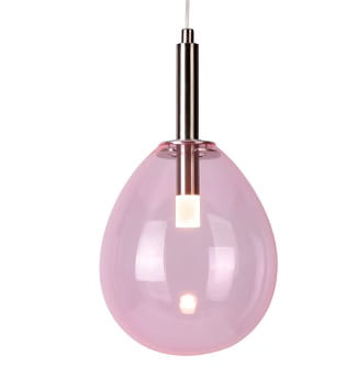 Lukka LED różowa  nowoczesna lampa wisząca szklana