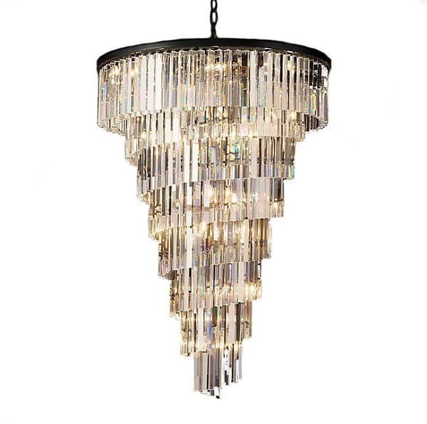 Żyrandol kryształowy spiralny Quartz Spiral wysokość 135cm