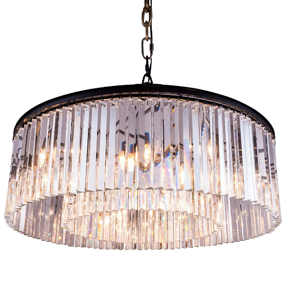 Żyrandol kryształowy okrągły Quartz Round 80cm