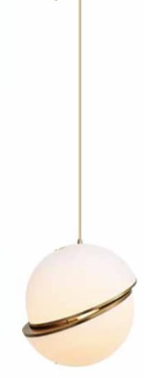 Espera lampa wisząca nowoczesna biało złota kula