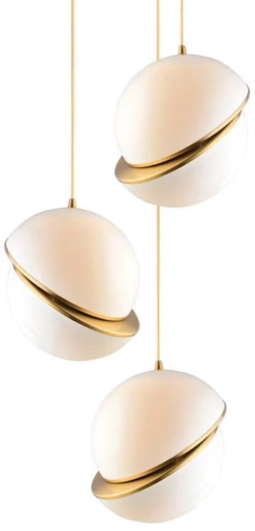 Espera lampa wisząca nowoczesna biało złota kula