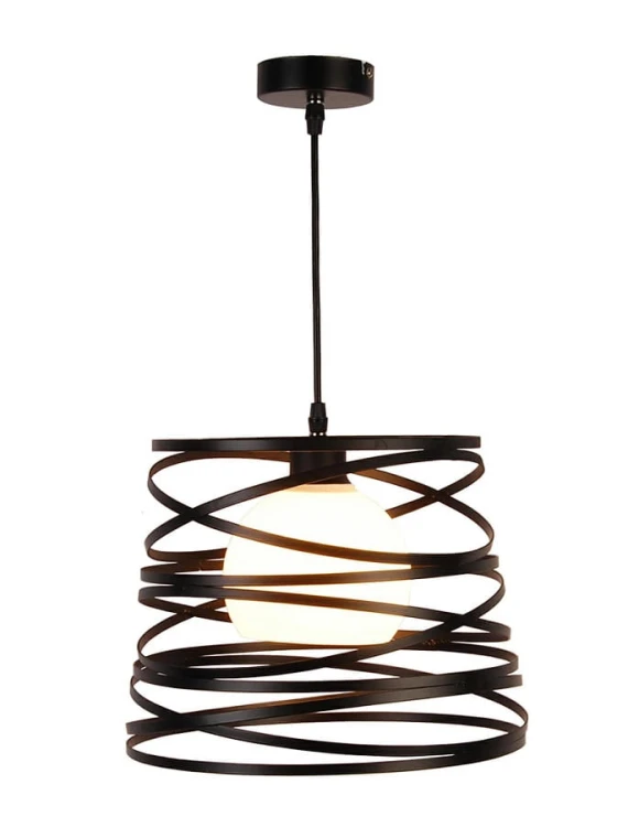 Akita ażurowa  lampa wisząca czarna