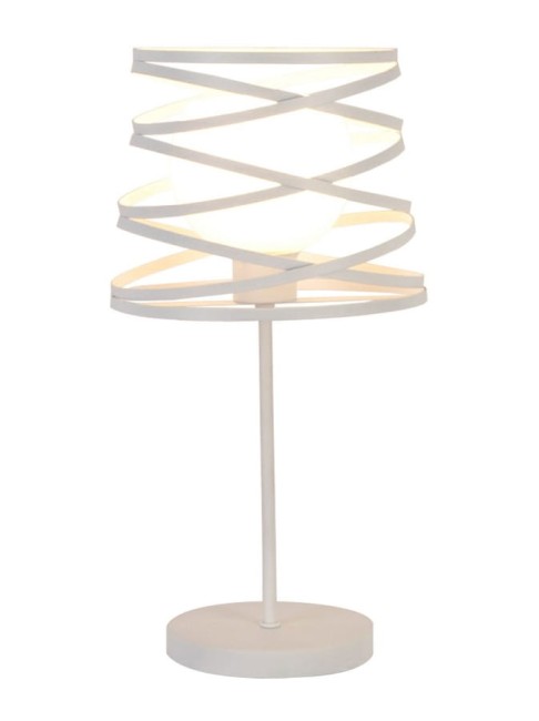 Akita ażurowa  lampa biurkowa biala