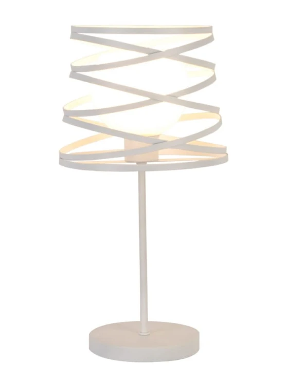 Akita ażurowa  lampa biurkowa biala