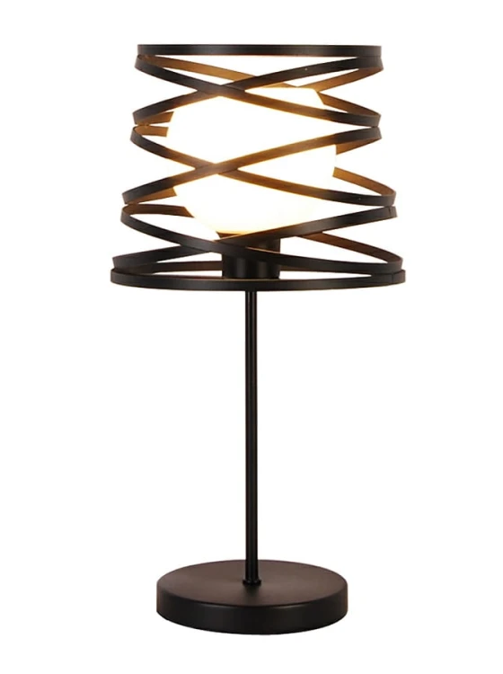 Akita ażurowa  lampa biurkowa czarna