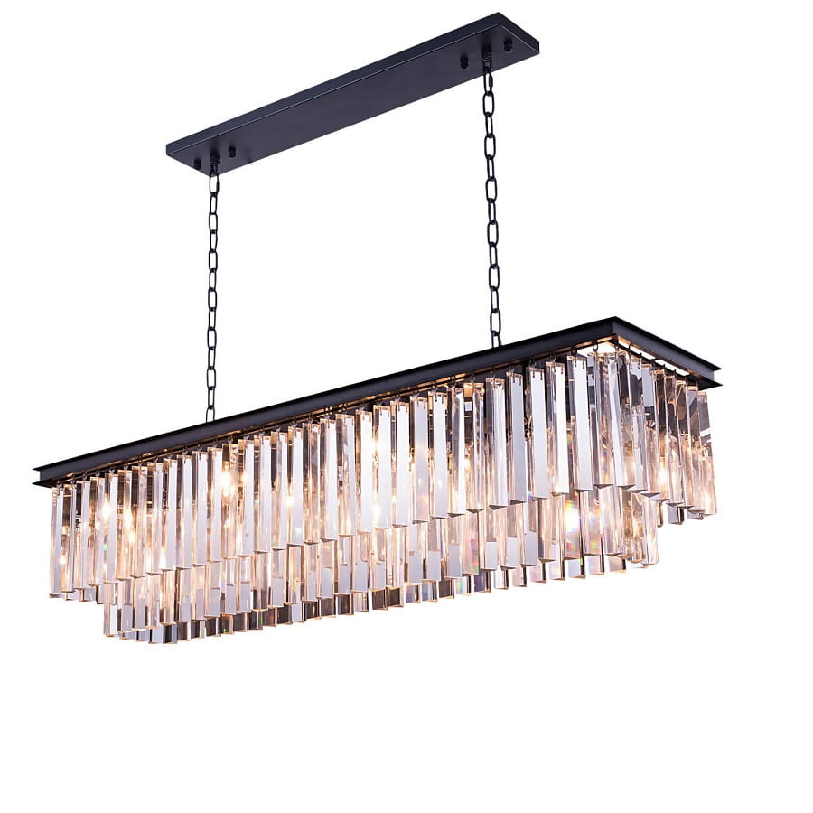 Żyrandol kryształowy QUARTZ RECTANGLE długość 100cm