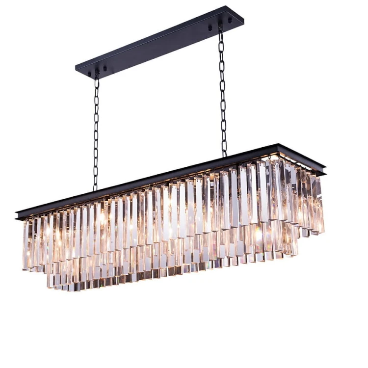 Żyrandol kryształowy QUARTZ RECTANGLE długość 100cm