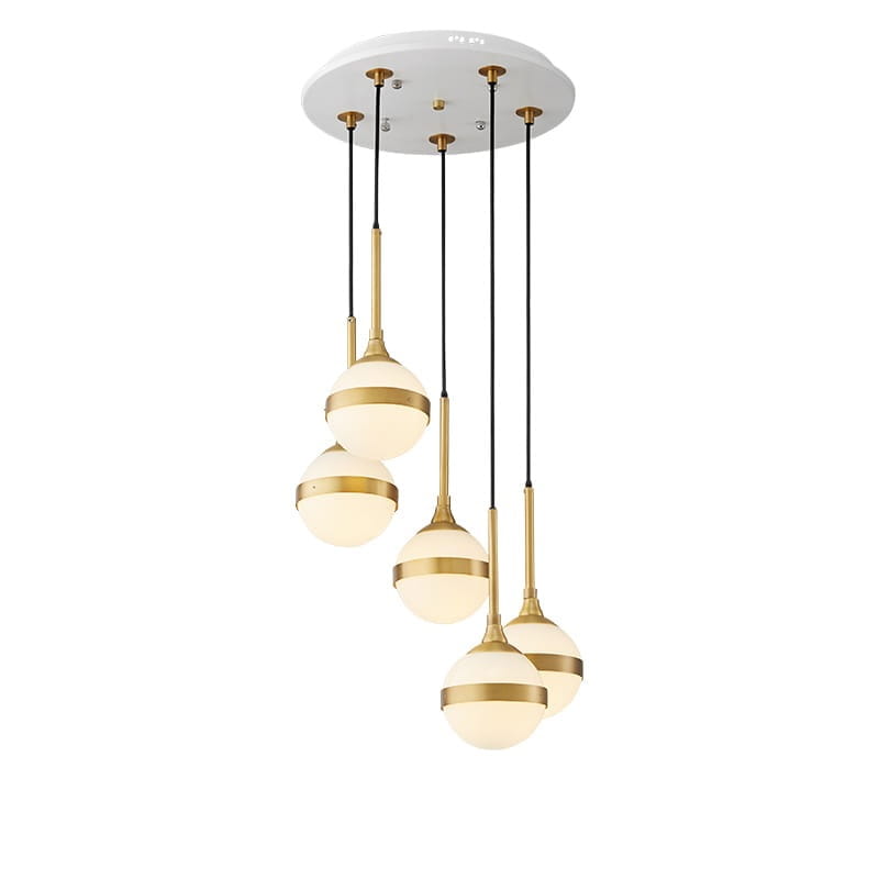 White  and Gold biała kula i złoto, żyrandol glamour