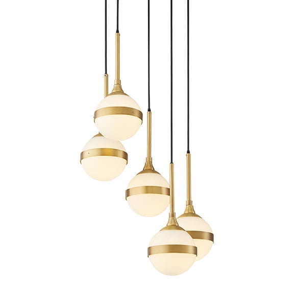 White  and Gold biała kula i złoto, żyrandol glamour