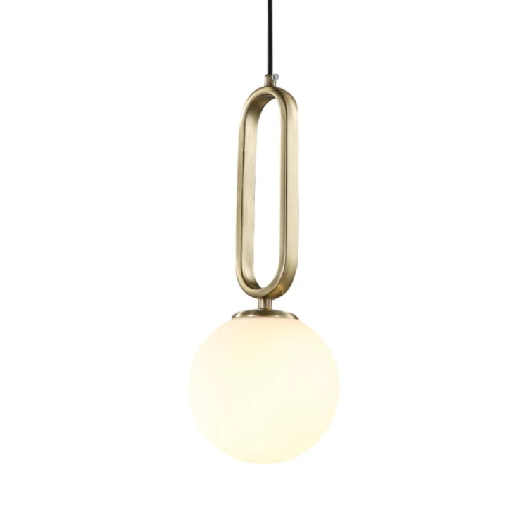 White Ball Oval lampa wisząca biała kula 15cm
