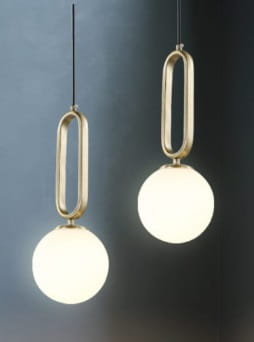 White Ball Oval lampa wisząca biała kula 15cm