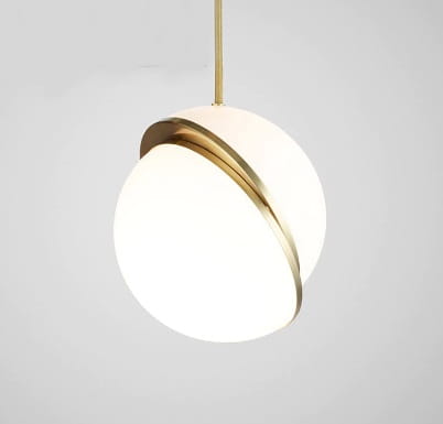Espera lampa wisząca nowoczesna biało złota kula