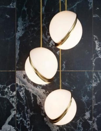 Espera lampa wisząca nowoczesna biało złota kula