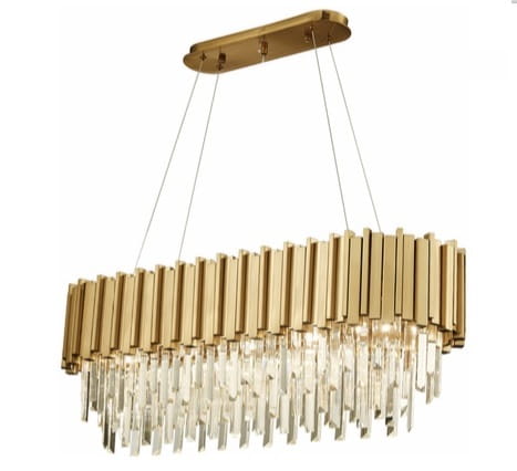 Illuminating Brass Long 80 – żyrandol  kryształowy długi