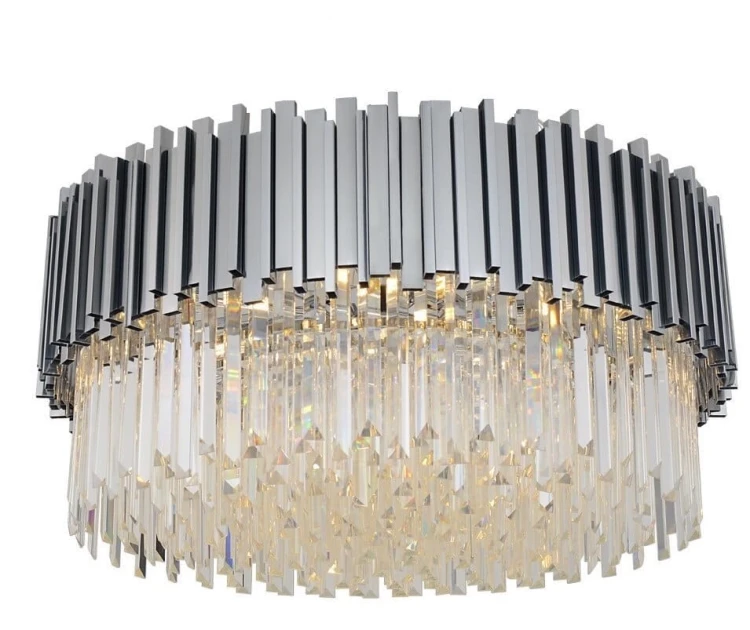 Illuminating Chrom  Plafon 45 –   kryształowy  plafon 45cm