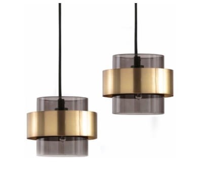 Graven  Glass Grey lampa wisząca szkło dymione