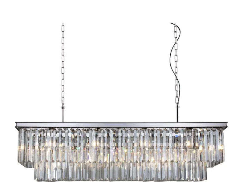 Quartz Long Chrom 100 żyrandol kryształowy nowoczesny
