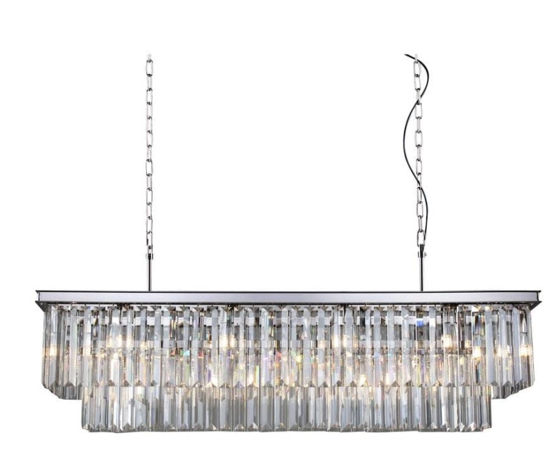 Quartz Long Chrom 100 żyrandol kryształowy nowoczesny