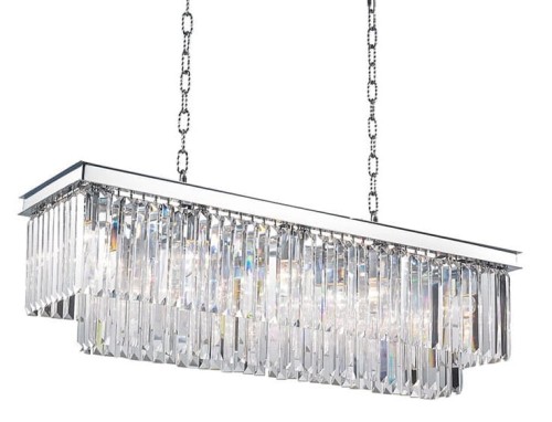 Quartz Long Chrom 100 żyrandol kryształowy nowoczesny