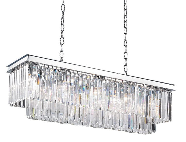 Quartz Long Chrom 100 żyrandol kryształowy nowoczesny