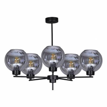 Aldar 5 lampa wisząca nowoczesna pięć szklanych kloszy