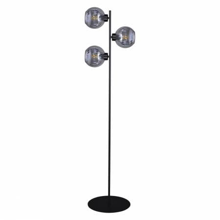 Aldar podłogowa  lampa nowoczesna trzy szklane klosze