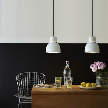 Reflex Mini biała lampa wisząca retro