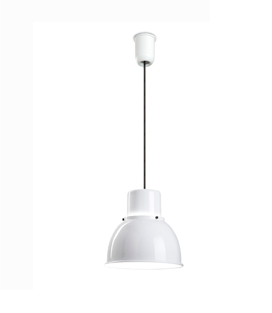Reflex Mini biała lampa wisząca retro