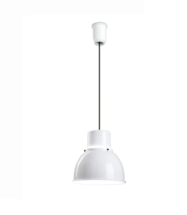 Reflex Mini biała lampa wisząca retro