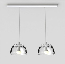 AVOCADO  lampa wisząca podwójna szkło przezroczyste
