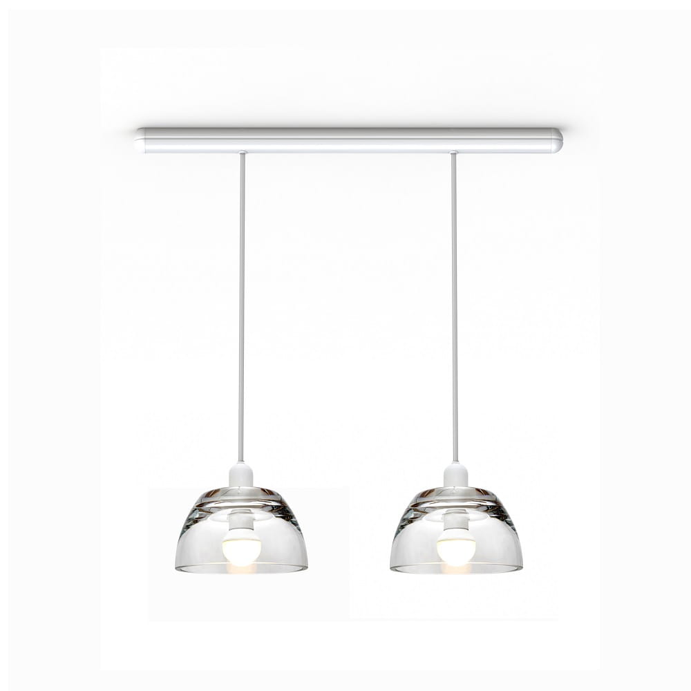 AVOCADO  lampa wisząca podwójna szkło przezroczyste