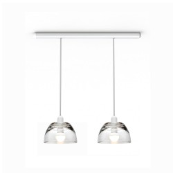 AVOCADO  lampa wisząca podwójna szkło przezroczyste