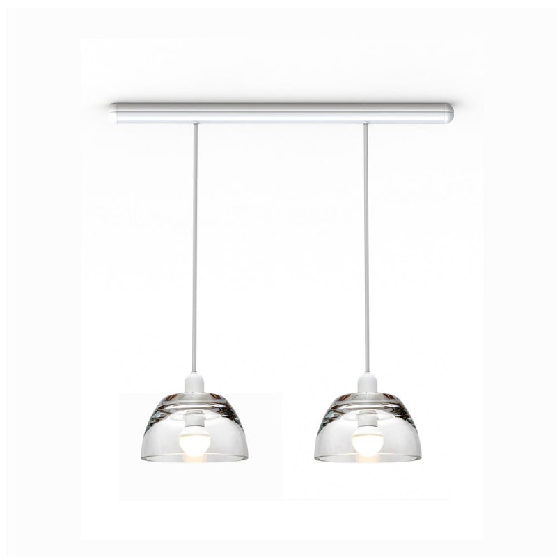 AVOCADO  lampa wisząca podwójna szkło przezroczyste