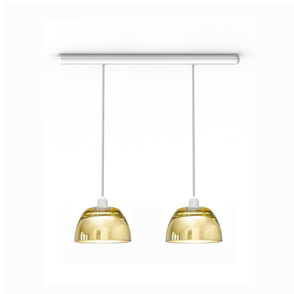 AVOCADO  lampa wisząca podwójna szkło złote