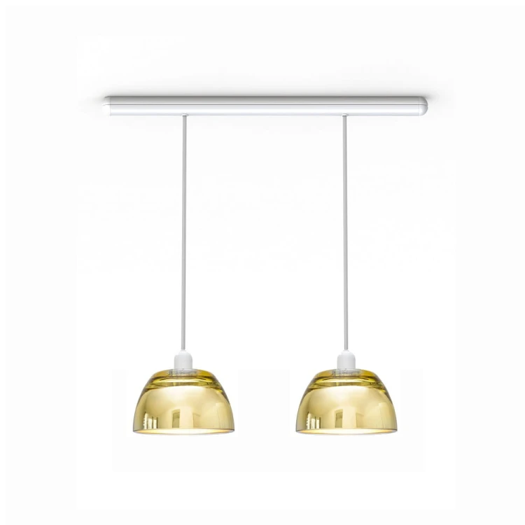 AVOCADO  lampa wisząca podwójna szkło złote