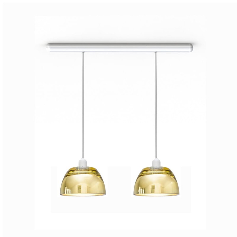 AVOCADO  lampa wisząca podwójna szkło złote