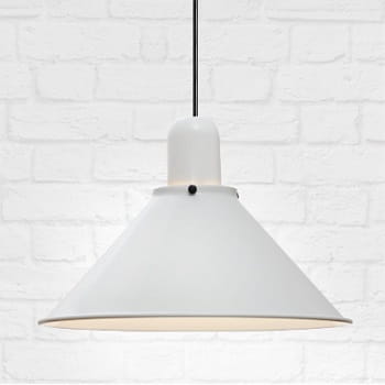 Reflex Stożek biała lampa wisząca w stylu retro